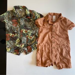 6-12 mo rompers (boy)